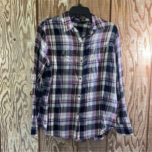 Chaps Plaid Button Down Shirt - Picture 1 of 3